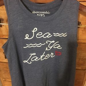 Abercrombie Tank With Stitched Writing.